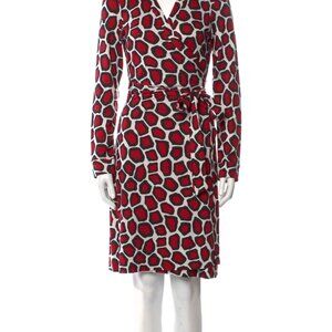 Diane von Furstenberg Julian Wrap Dress Vintage Print